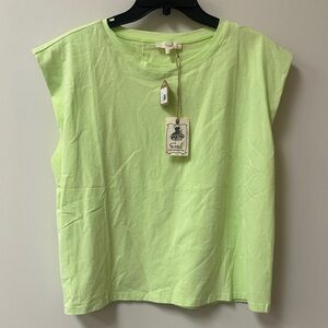 Easel Light Green Muscle Tee